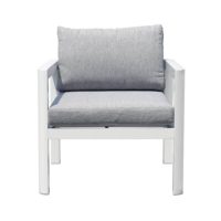 Marsiglia white aluminium armchair CSP01B